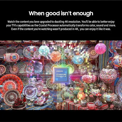 SAMSUNG 50-Inch Class Crystal UHD 4K CU8000 Series PurColor, Object Tracking Sound Lite, Q-Symphony, Motion Xcelerator, Ultra Slim, Solar Remote, Smart TV with Alexa Built-in (UN50CU8000, 2023 Model)