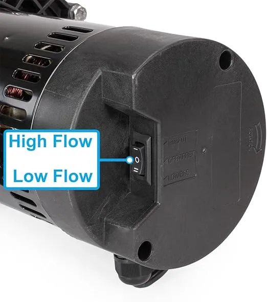 XtremepowerUS 1.0HP Swimming Pool Pump Variable Speed 2-Speed Above Ground Swimming Pump 115V Strainer 1-1/2" NPT