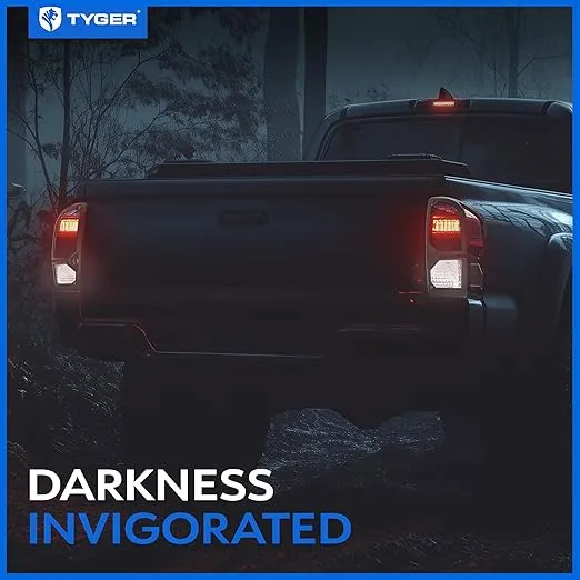 Tyger Auto Pauldrons Cast Aluminum Alloy Premium Tail Light Guard Covers Compatible with 2016-2023 Toyota Tacoma | Powdered Textured Black | No Drilling Required | TG-TG7T86668