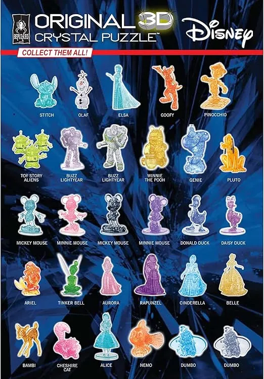 Disney Prince Adam & Beast Licensed Deluxe Original 3D Crystal Puzzle from BePuzzled, 3 Dimensional Crystal Puzzles and Brainteasers for Puzzlers and Collectors Ages 12 and Up