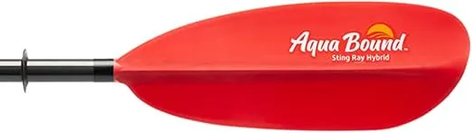 AQUA BOUND Sting Ray Hybrid Kayak Paddle - Carbon Shaft/Composite Blade