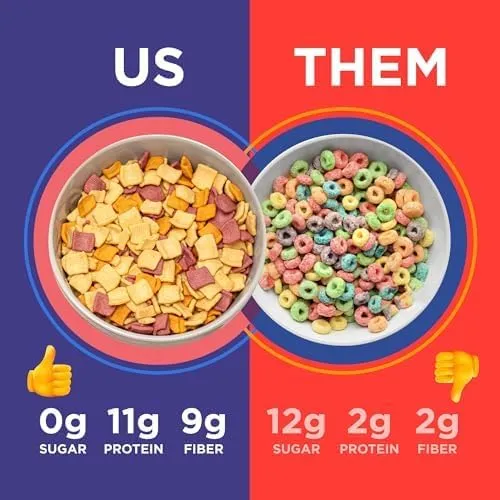 Catalina Crunch Fruity Cereal 4 Pack | Low Carb, Sugar Free, Gluten Free | Vegan, Plant Based Protein | Breakfast Protein Cereals | Keto Friendly Food