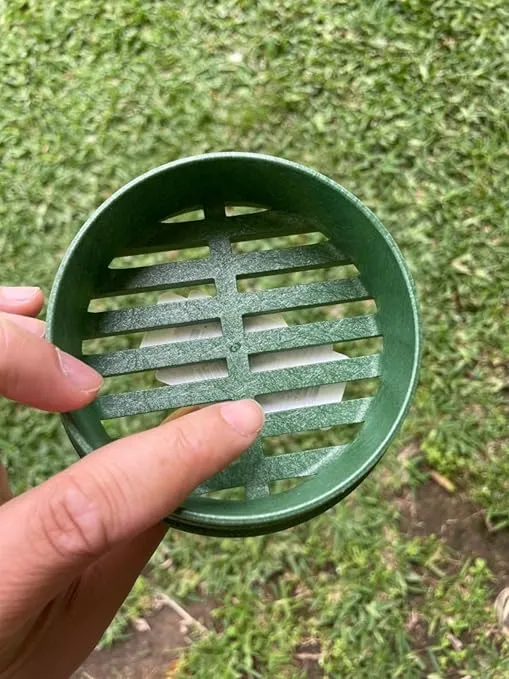 Rocky Mountain Goods 4” Plastic Round Drainage Grate Cover Green - Fits 4” Pipes - Prevents Debris - Ideal for Lawns, Patios, Walkways - Durable UV Resistant Plastic - Easy Install