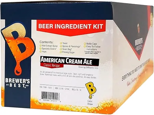 Brewer's Best American Cream Ale Homebrew Beer Ingredient Kit (Limited Edition)
