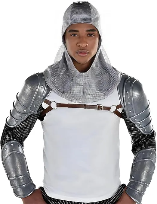 Multicolor Warrior Bracers & Shoulder Armor Kit - 3 Pcs. - Unique Design, Perfect Gear For Battles, Cosplay, & Festivals
