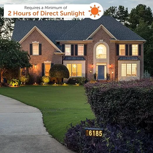 Gama Sonic House Numbers Illuminated, Advanced Solar Address Light, 2-Color White or Warm LED, Weatherproof for Outdoors, Residential Wall or Ground Installation, Black