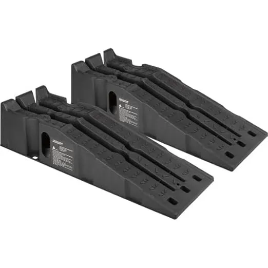 Car Ramps 2-Pack - Heavy-Duty Car Lifts for Home Garage or Shop - 16,000lb GVW Capacity, 8,000lb Load Capacity Per Pair, 4,000lb Per Ramp - SUV, Agricultural Vehicle, or Pickup Truck Ramp by Stalwart