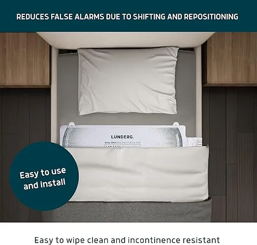 Lunderg Early-Alert Bed Alarm Pad - Pager Not Included - Wireless Pad with Pre-Alert Smart Technology - Make Life so Much Easier