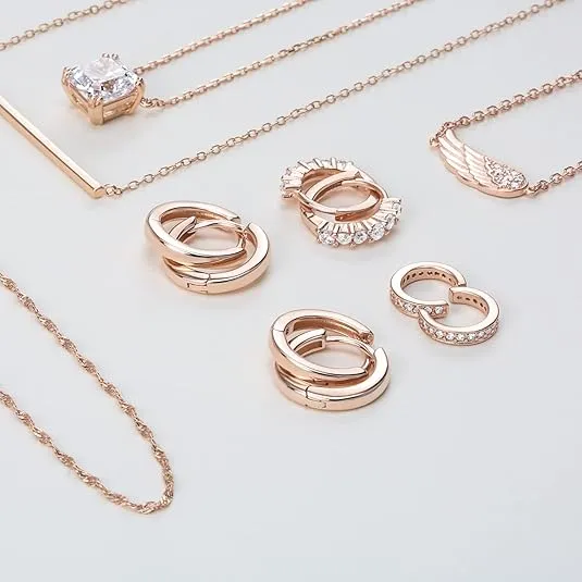Bling Jewelry Thin 1.5MM Singapore Twist Rope Chain Necklace for Women Rose Gold Plated .925 Sterling Silver Made Italy 14 16 18 20 24 Inch