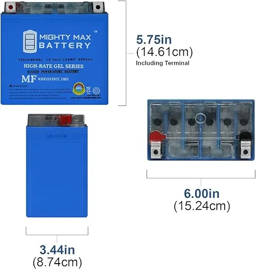 Mighty Max Battery YTX14-BS GEL Battery Replaces Mercedes Backup Auxiliary 2115410001
