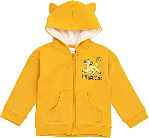 Disney Mickey Mouse Minnie Mouse Lion King Simba Fleece Zip Up Hoodie Newborn to Toddler