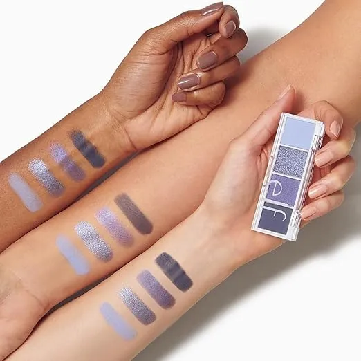 e.l.f. Bite-Size Eyeshadow, Ultra-Pigmented Eye Makeup Quad, 4 Matte & Shimmer Shades, Creamy & Blendable Powder, Açaí You, 0.12 Oz