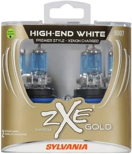 SYLVANIA 9007 SilverStar zXe Gold Halogen Headlight Bulb, 2 Pack