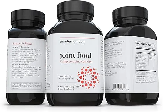Smarter Joint Food - Nourishing Whole-Food Support for Joint Health, Lubrication, Mobility - Formulated with Collagen Type II, MSM, Vitamin C, Turmeric, Bromelain (Packaging May Vary – 180 Servings)