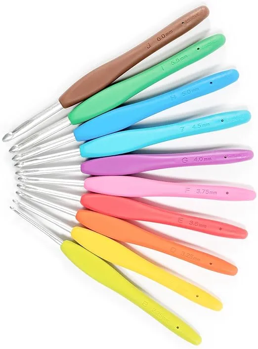 Clover 3672 Amour Crochet Hook Set, 10 sizes