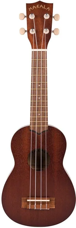 Kala MK-S Makala Soprano Ukulele Bundle with Gig Bag, Tuner, Strap, Aquila Strings, Online Lessons, Austin Bazaar Instructional DVD, and Polishing Cloth