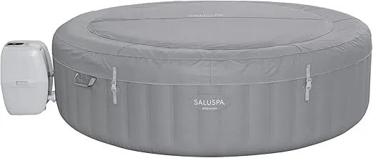 Bestway SaluSpa Grenada AirJet Inflatable Hot Tub with 190 Soothing Jets and Underwater Non Slip Pool and Spa Seat with Adjustable Legs, Gray (2 Pack)