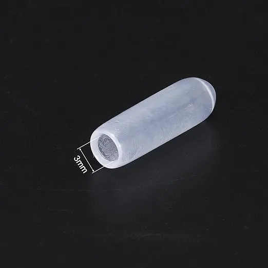 uxcell 50pcs Rubber End Caps 3mm(1/8 inch) ID Vinyl PVC Round Tube Bolt Cap Cover Screw Thread Protectors Clear