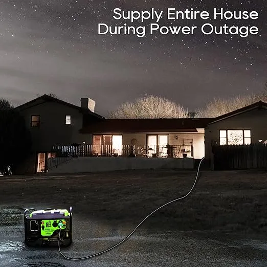 RVGUARD 4 Prong 30 Amp 25 Foot Generator Extension Cord, NEMA L14-30P/L14-30R, 125/250V Up to 7500W 10 Gauge SJTW Generator Cord with Cord Organizer, ETL Listed