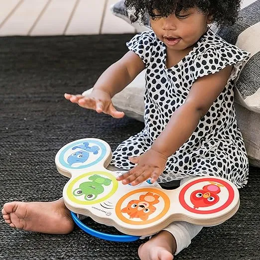 Baby Einstein Magic Touch Wooden Drum Musical Toy, Ages 6 months Plus