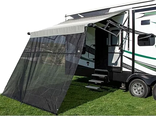 CAREFREE 701007ACD Black 10' x 7' Drop RV Awning EZ ZipBlocker