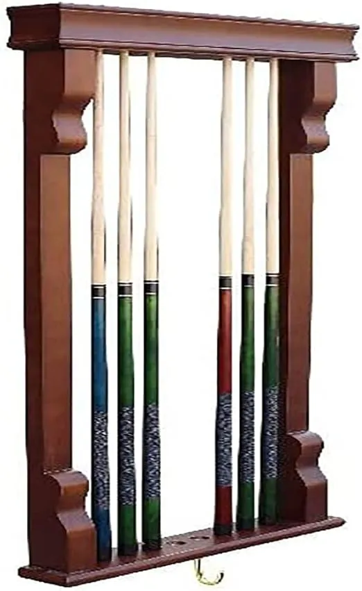 Hathaway Vintage Wall Billiard Pool Cue Rack