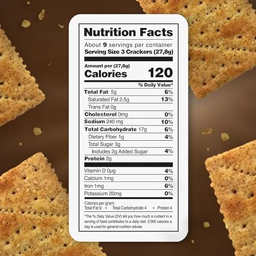 Dux, Wheat Crackers, High in Fiber, Enjoy Anytime, 8.82 Ounce, 1 Box contains 4 Bags, each with 9 Individual Packs and every pack includes 3 Crackers, totaling 36 crackers per box.