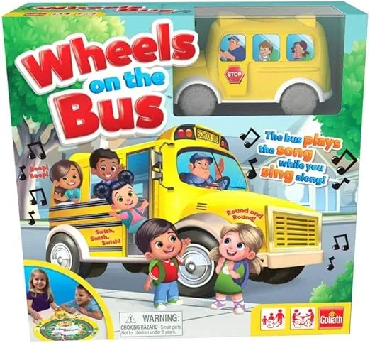 Pressman Wheels On The Bus Board Game Plays Song While You Sing Along