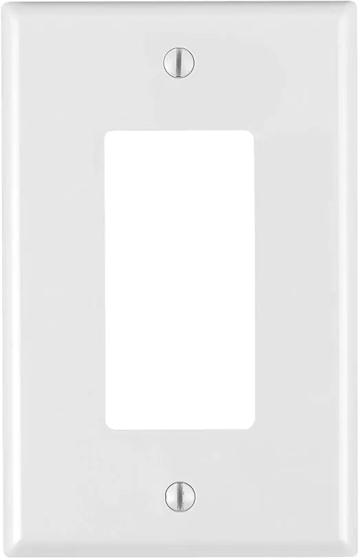 Leviton PJ26-WM 1-Gang Decora/GFCI Decora Wallplate, White, 10-Pack