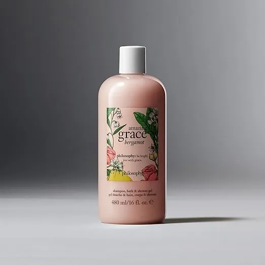philosophy amazing grace hydrating bath & shower gels - efficiently cleanses, soothes & comforts dry skin - vegan & cruelty free formula