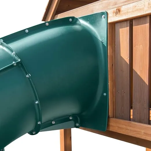Swing-N-Slide 7 ft.Turbo Tube Slide , Green