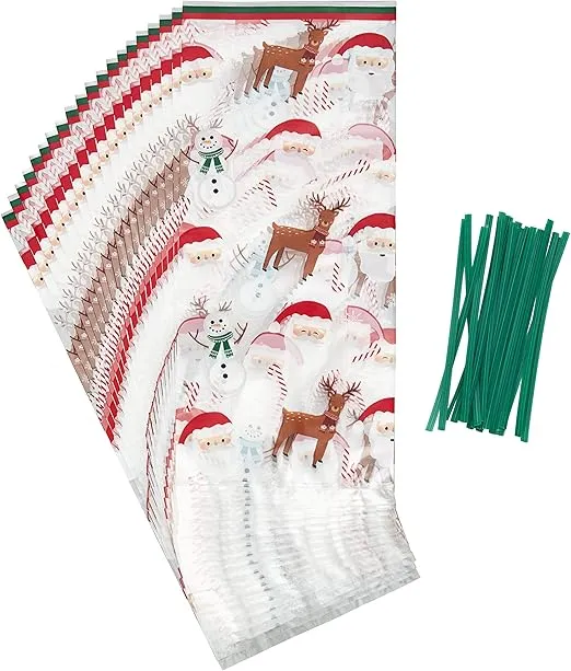 WILTON Xmas Standard Santa Bag 20 Count, 20 CT
