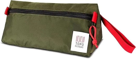 Topo Designs® Travel Toiletry Kit – Cute Pouch for Women – Paracord Zipper Pull – YKK® Zipper Olive/Olive One Size One Size