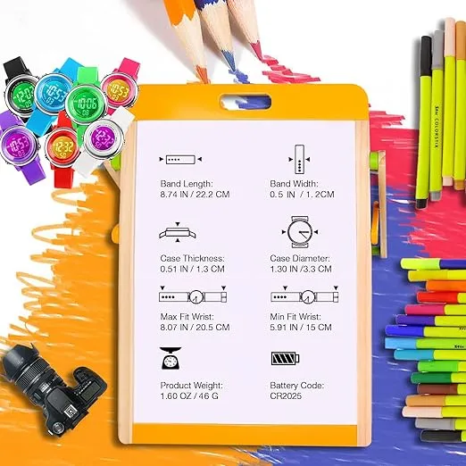 cofuo Kids Digital Sport Waterproof Watch for Girls Boys, Kid Sports Outdoor LED Electrical Watches with Luminous Alarm Stopwatch Child Wristwatch
