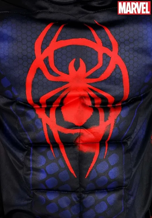 Marvel Integrated Spider-Man Official Youth Deluxe Zentai Costume - Stretch Spandex with Hidden Zippers and Wrist Slits