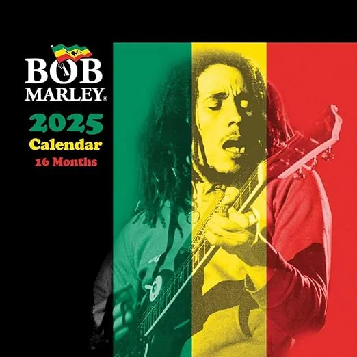 Pyramid International Bob Marley 2025 Calendar – Legendary Reggae Icon Art, 16-Month Planner, Gift for Marley Fans, Collector’s Edition