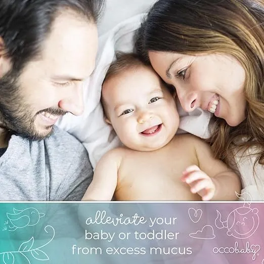 OCCObaby Baby Nasal Aspirator - 2 PK Baby Nose Suction Kit- Battery Operated Baby Nose Cleaner and Manual Baby Nose Sucker for Newborns, Infants and Toddlers - Congestion Relief for Babies