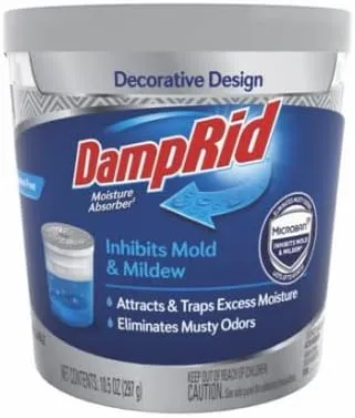 DampRid FG01FFESB Refillable Moisture Absorber with Micro Ban, Fragrance Free, 10.5 oz. - Quantity 4