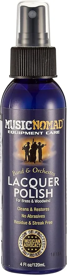 MusicNomad Lacquer Polish for Brass & Woodwind Instruments, 4 oz. (MN700)