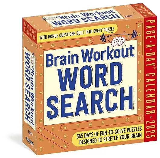 Brain Workout Word Search Page-A-Day® Calendar 2025: Fun-to-Solve Puzzles Designed to Stretch Your Brain