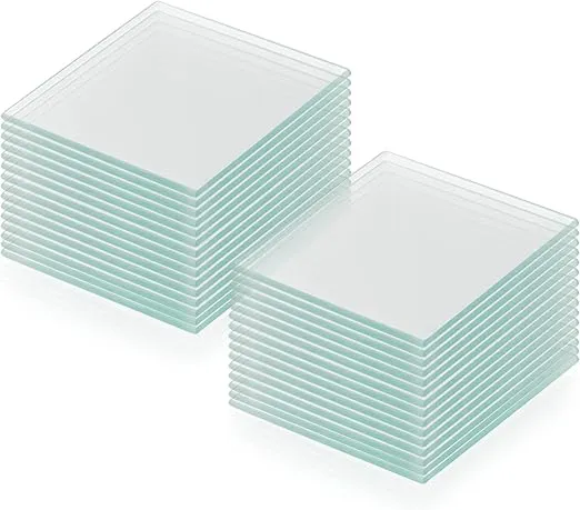 Glass Square Tiles 4x4 inches | Clear Glass Tiles for Crafts with Smooth Surface (Pack of 12)