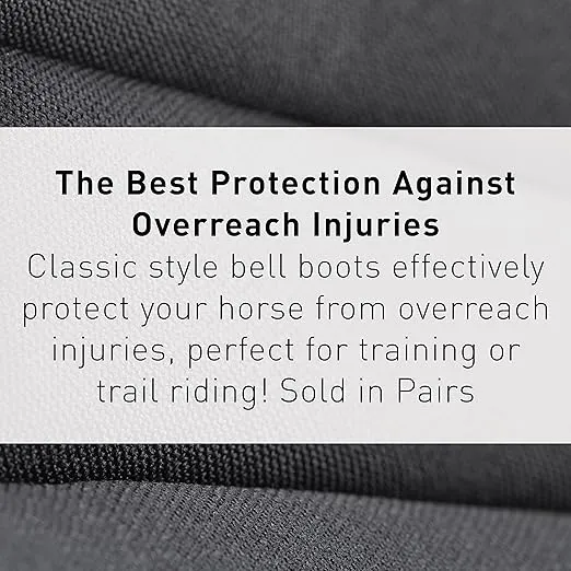 HORZE Pro Overreach Neoprene Horse Bell Boots - Durable and Long-Lasting Protection, Heavy-Duty, Shock-Absorbing, and Tear-Resistant - Sold in Pairs