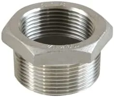4" X 2-1/2" 304 Stainless Steel Class #150 Threaded Hexagon Bushing Hex Reducing Bushing