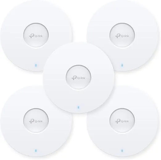 TP-Link EAP613 5-Pack Ultra-Slim Wireless Access Point w/o DC Adapter | Omada True Wi-Fi 6 AX1800 | Mesh, Seamless Roaming, WPA3, MU-MIMO | Remote & App Control | PoE+ Powered | Multi Control Options