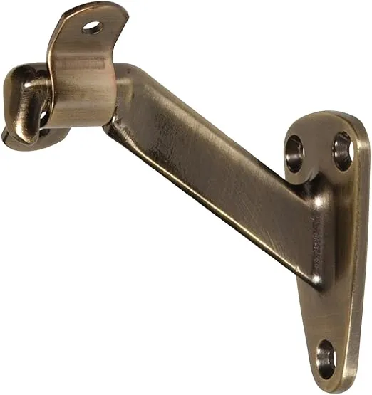Hillman 852873 Handrail Bracket - Heavy Duty - Antique Brass 1-Pack