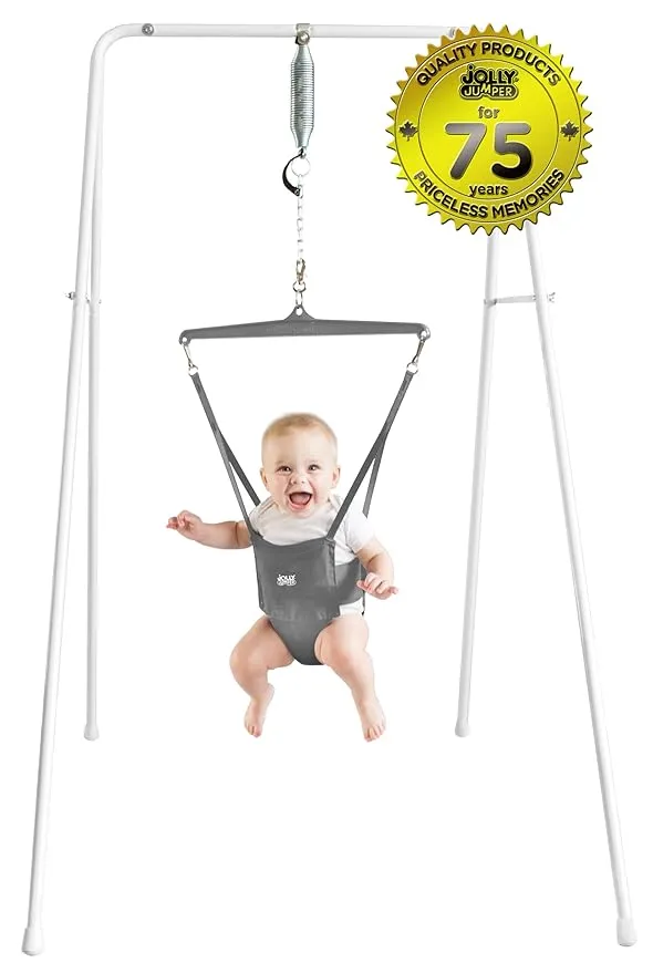 Jolly Jumper *Classic* with Stand - The Original Baby Exerciser and Your Alternative to Activity Centers and Baby Bouncers. Trusted by Parents, Loved by Babies for Over 75 Years.