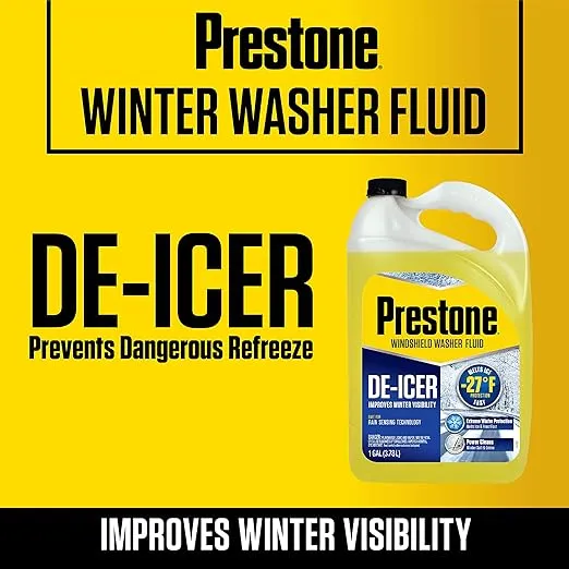 Prestone AS250-6PK De-Icer Windshield Washer Fluid - 1 Gallon, (Pack of 6)