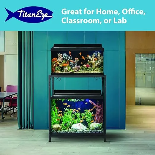 TitanEze 10 Gallon Double Aquarium Stand (2 Stands in 1), Fish Tank Stand, Bird Cage Stand, 22.5" W x 31" H x 10.5" D