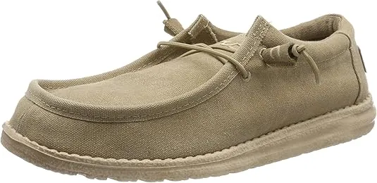 Hey Dude Men's Wally-Sox Wide Micro Total Black Men's Shoes | Men Slip-on Loafers | Comfortable & Light-Weight