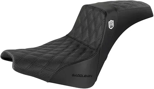 Saddlemen SDC Performance Pro Series Seat Seat for 20-21 Harley FXST2 (Gripper), Black with Black Stitch